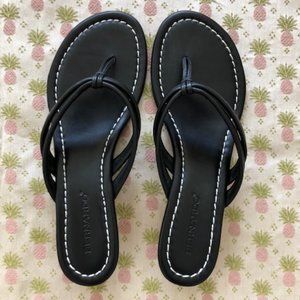 Bernardo New Miami Wedge Thong Sandal Black 9.5